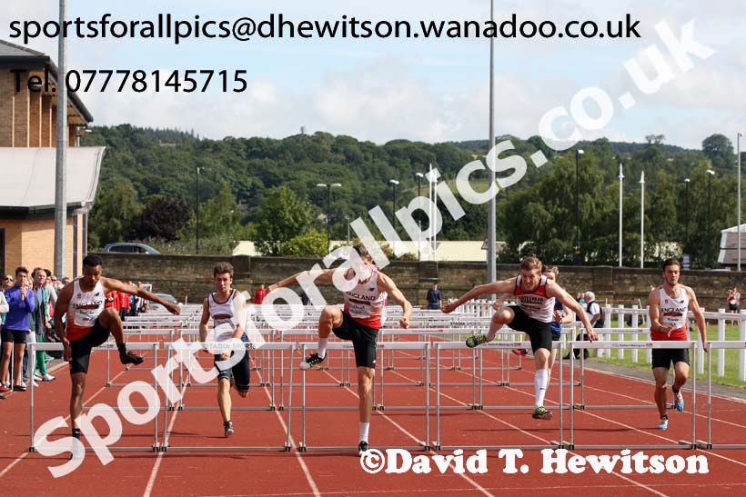 Mens under-20s 110 metres hurdles, EAP International Combined Events, Hexham Northumberland. Photo: David T. Hewitson/Sports for All Pics